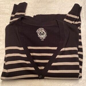 21men black and grey button down lightweight sweater size XL